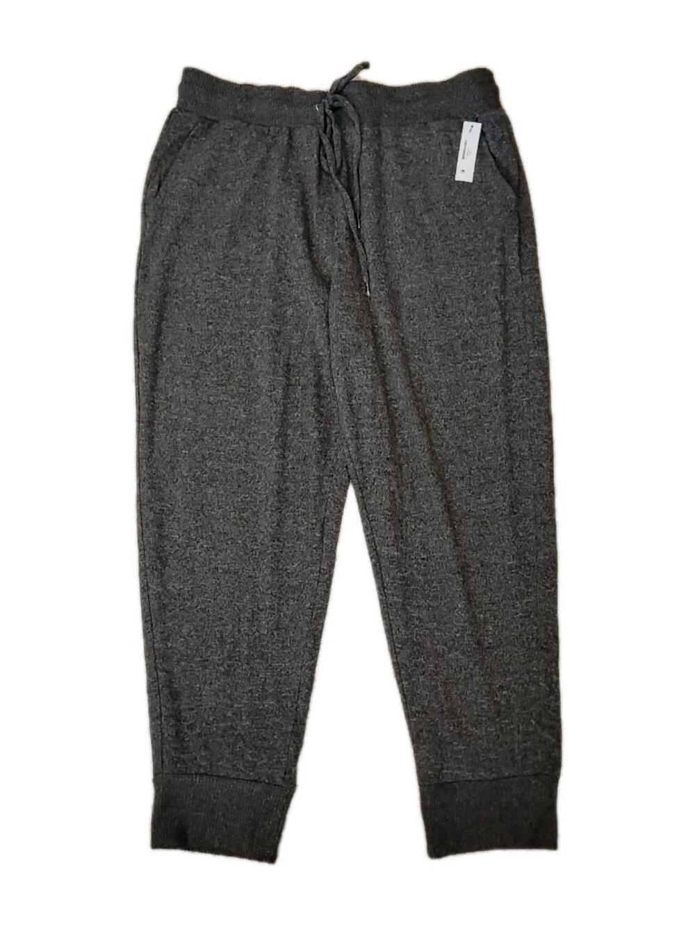 NWT Women Time & Tru Cozy Jogger XXL (20) Gray Soft Stretch Hi Waist Clean Girl